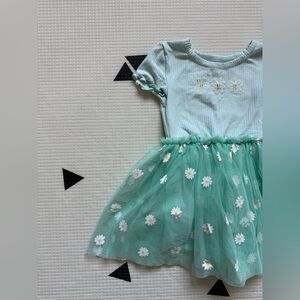 Epic Threads|Baby girl/toddler Mint Green Ditsy Floral Dress with Daisies & tutu